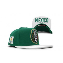 Mexico 2014 World Cup Green Snapback Hat GF 0721 Snapback