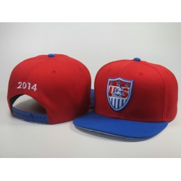 America 2014 World Cup Red Snapback Hat LS 0617 Snapback