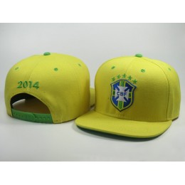 Brazil 2014 World Cup Yellow Snapback Hat LS 0617 Snapback