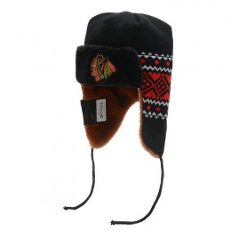 NHL Chicago Blackhawks The Team Trapper Hat SD Snapback
