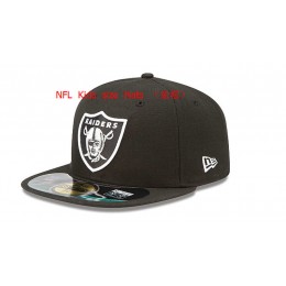 Kids Oakland Raiders Black Fitted Hat 60D 0721 Snapback