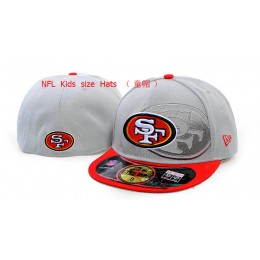 Kids San Francisco 49ers Grey Fitted Hat 60D 0721 Snapback