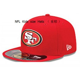 Kids San Francisco 49ers Red Fitted Hat 60D 0721 Snapback
